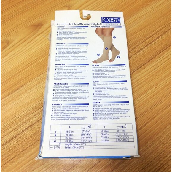 NEW Jobst Medical LegWear Compression Knee High Med Petite Opaque 15-20 mmHg - Picture 4 of 4